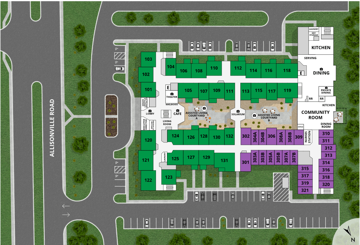 Allisonville Meadows Assisted Living Floorplan
