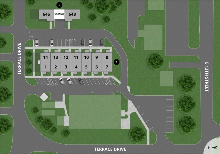 Winamac Commons aerial sitemap of community and apartments available