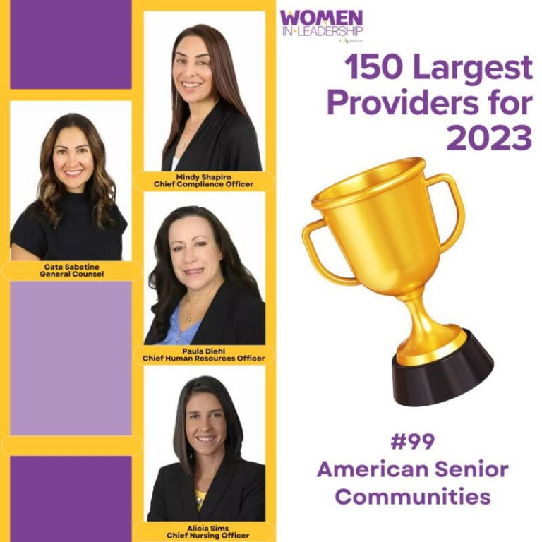 Women Leaders at American Senior Communities Recognized