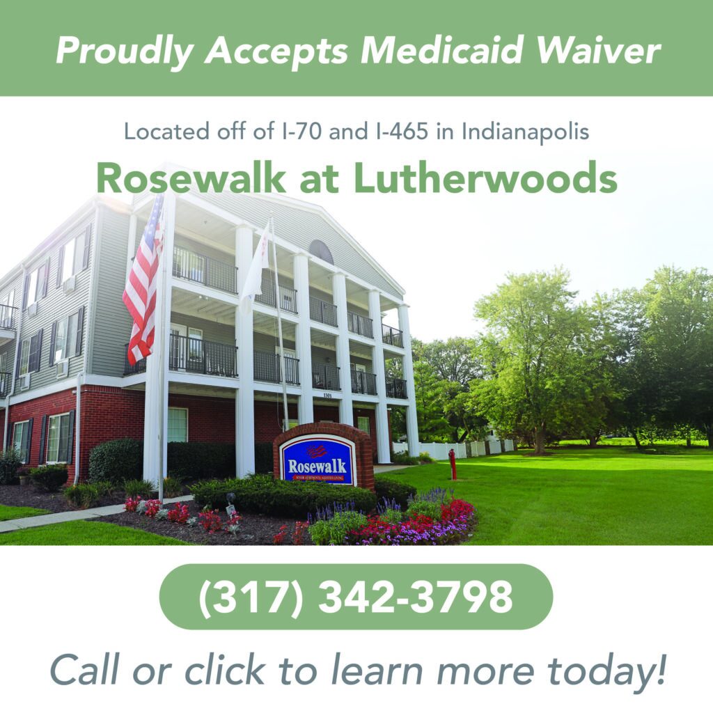 Rosewalk at Lutherwoods is exterior image highlighting being a senior living community that proudly accepts Medicaid Waiver