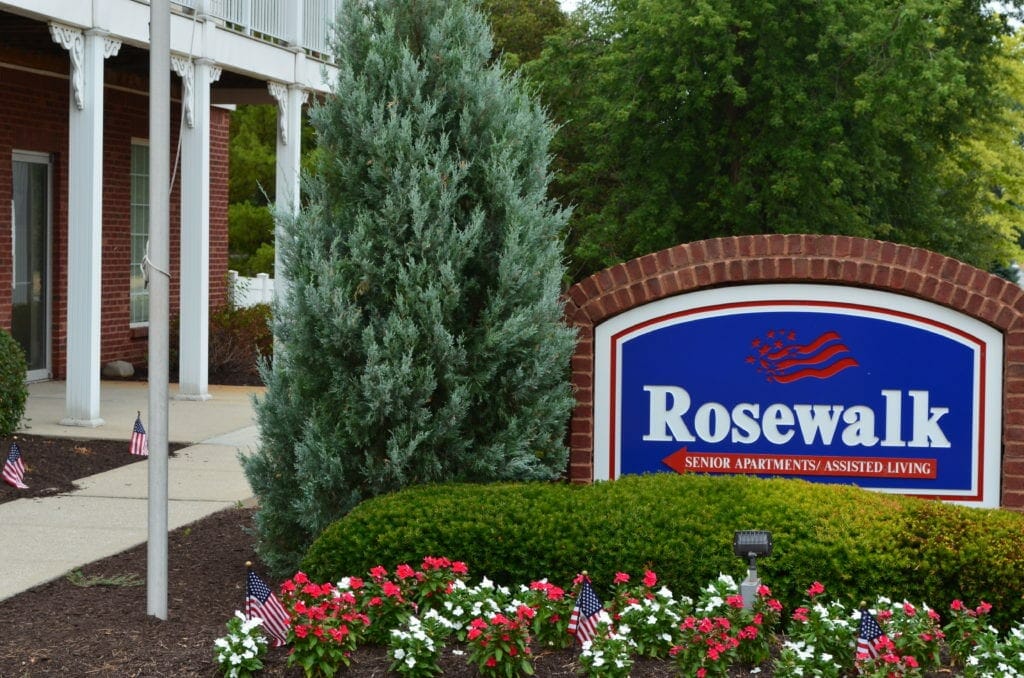 Rosewalk entry sign
